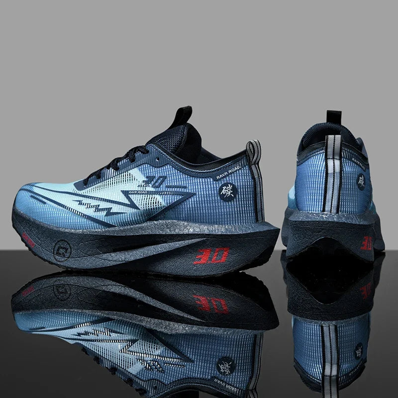 Running Sneakers Cushioned Carbon Board EstaliosFit blue/black pair on Tampa Home & Garden Store