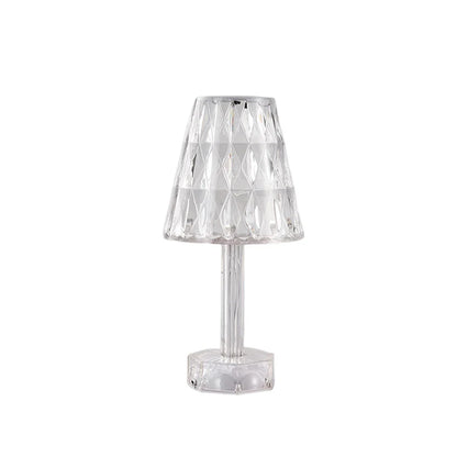 Diamond Crystal Projection Night Light USB Touch Control Bedside Desk Lamp Decor