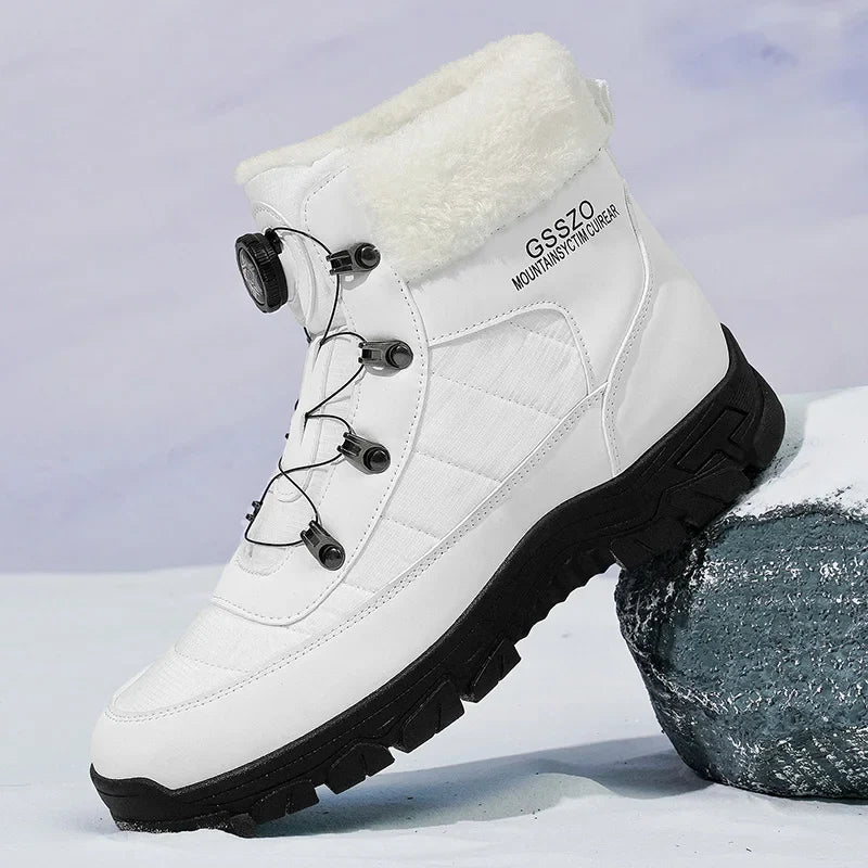 Mens Winter Snow Boots white faux fur lining, rugged black outsole UpTrend Deals on Tampa Home & Garden Store
