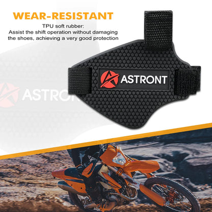 Motorcycle shift pad shifter cover, black TPU soft rubber, Astront on Tampa Home & Garden Store