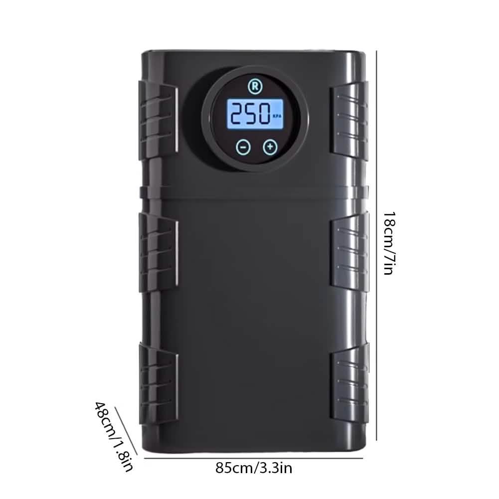 Portable cordless air compressor tire inflator by DailySale in black with LCD display on Tampa Home & Garden Store