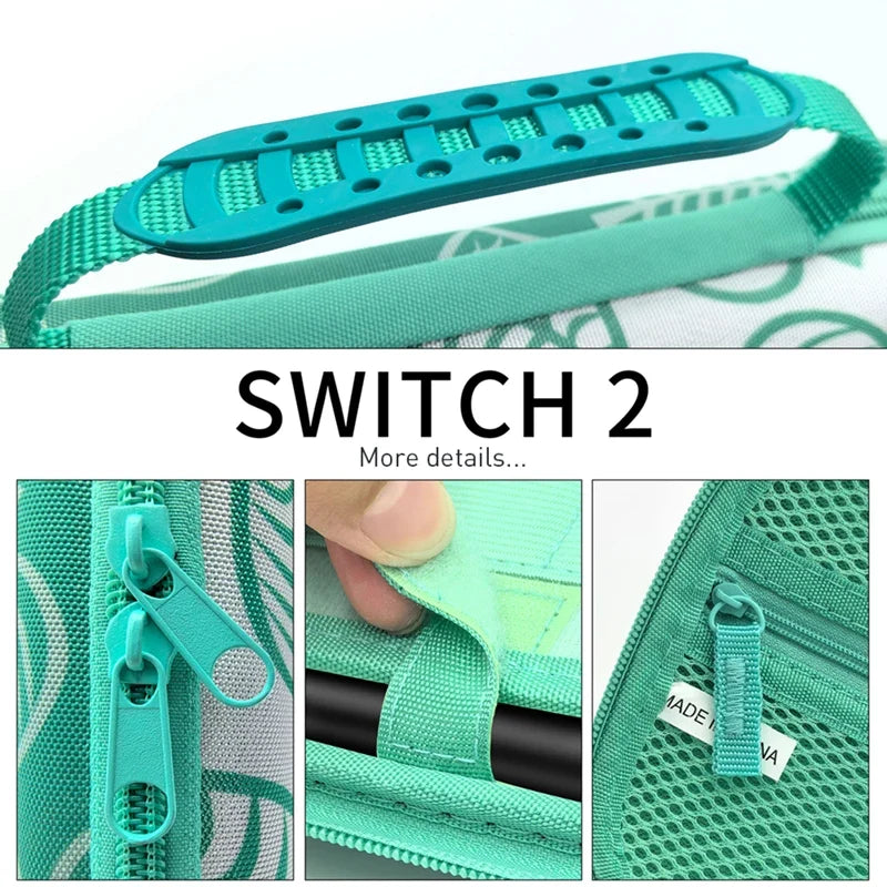 Turquoise Nintendo Switch 2 storage case with zipper by FLIPSTYLEZLLC on Tampa Home & Garden Store