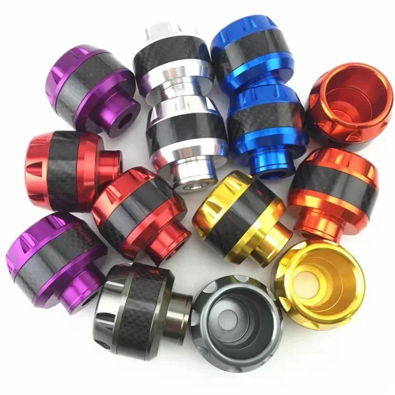 4pcs BikerZoneZ motorcycle fork slider cups, anodized aluminum crash protectors in colors on Tampa Home & Garden Store