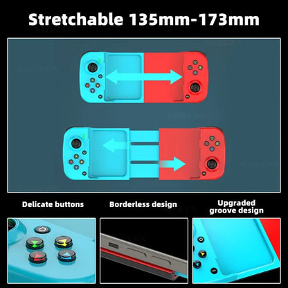 D3 Wireless Mobile Gamepad FLIPSTYLEZLLC blue/red stretchable phone controller 135–173mm on Tampa Home & Garden Store
