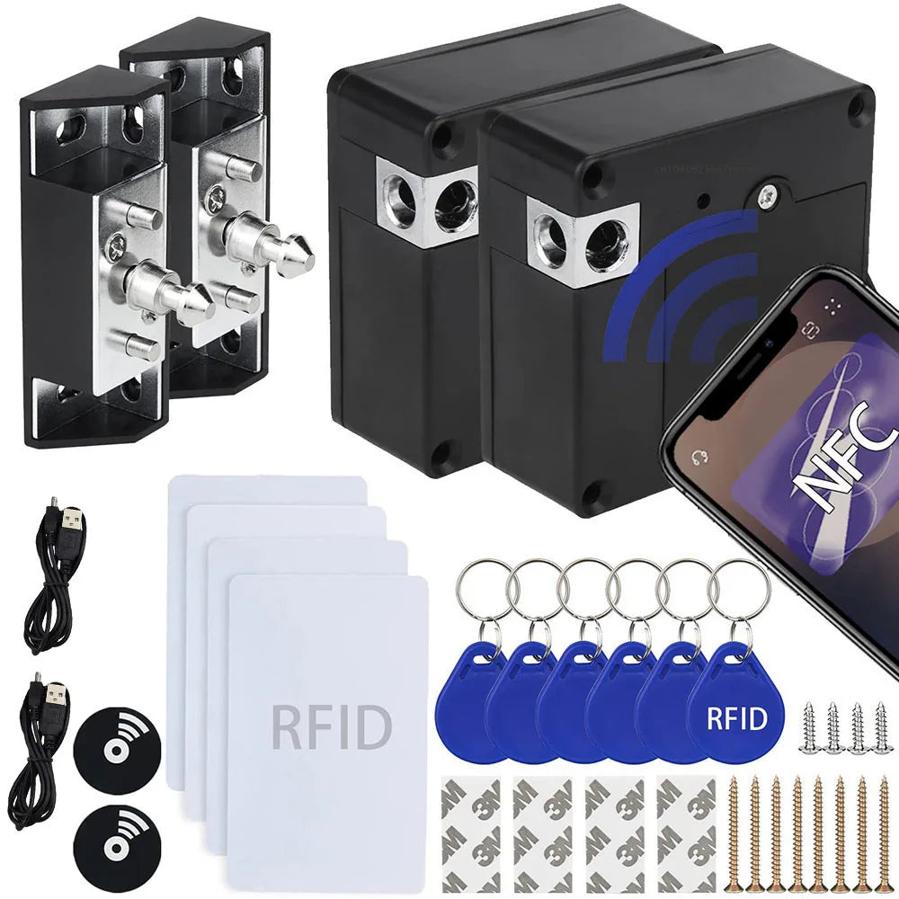 UpTrend Deals Invisible RFID Cabinet Lock set with hidden electronic locks and RFID cards on Tampa Home & Garden Store
