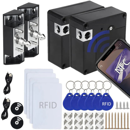 UpTrend Deals Invisible RFID Cabinet Lock set with hidden electronic locks and RFID cards on Tampa Home & Garden Store