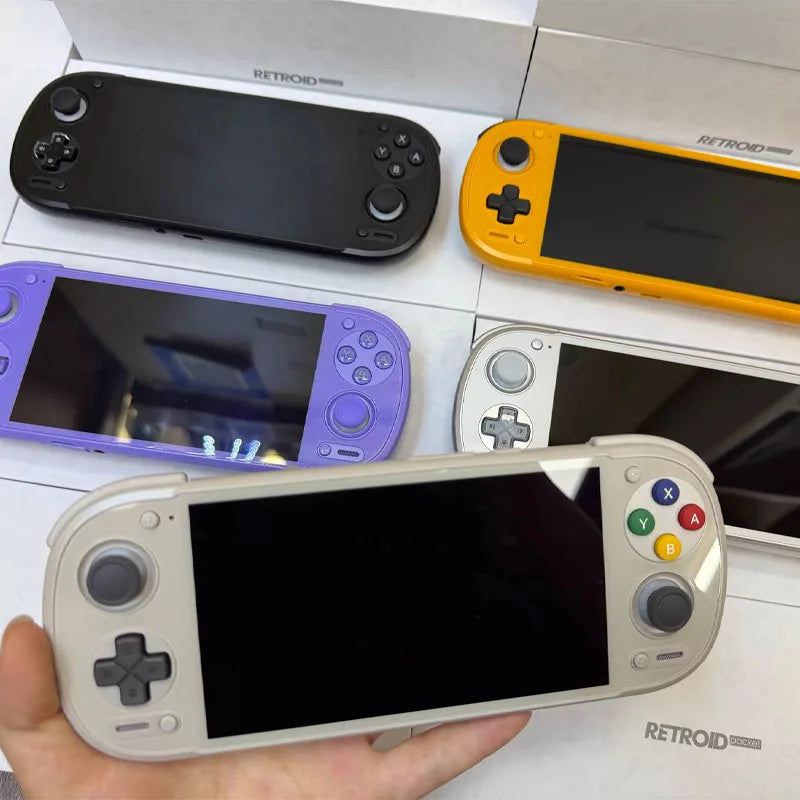 Retroid Pocket 6 OLED handheld gaming console white five-unit display on Tampa Home & Garden Store