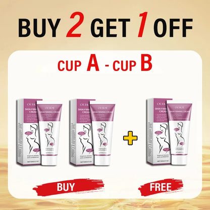 Silcy Skin breast firming cream tubes in pink-purple packaging, Buy 2 Get 1 Off banner on Tampa Home & Garden Store