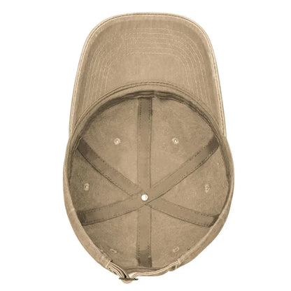 King Caps tan baseball cap with adjustable back strap, interior six-panel design on Tampa Home & Garden Store