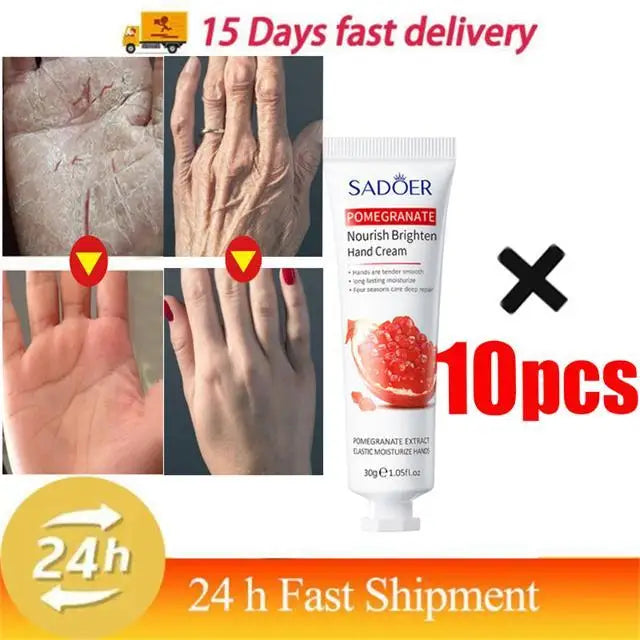 Hand cream tube Sadoer Pomegranate Nourish Brighten, moisturizing anti-crack skin care on Tampa Home & Garden Store