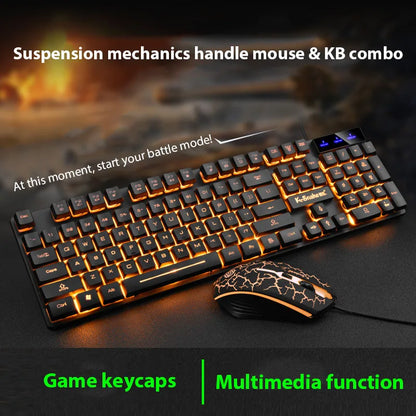 KM320 keyboard & mouse set orange backlit waterproof luminous FLIPSTYLEZLLC on Tampa Home & Garden Store