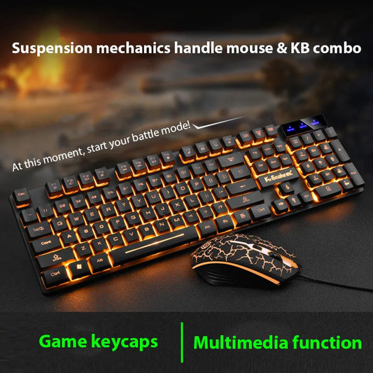 KM320 keyboard & mouse set orange backlit waterproof luminous FLIPSTYLEZLLC on Tampa Home & Garden Store