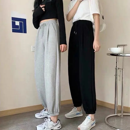 Women jogger pants 2 pairs, drawstring hiphop sweatpants, gray and black, UpTrend Deals on Tampa Home & Garden Store
