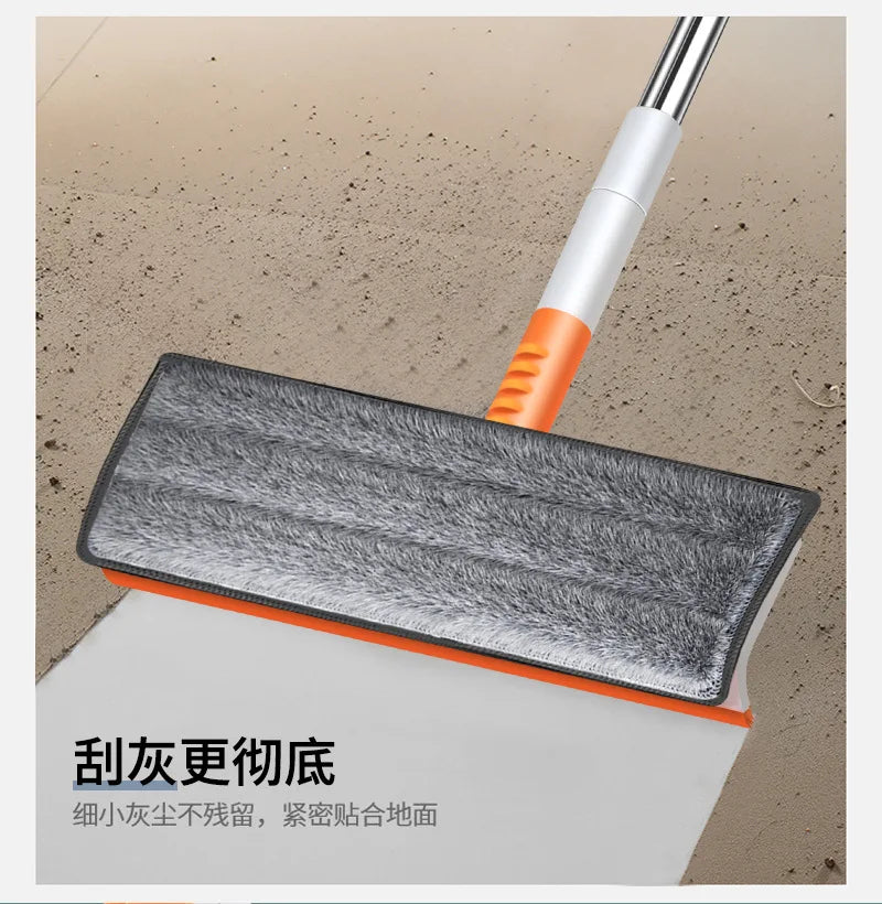 Telescopic window cleaning mop with microfiber pad and squeegee, orange grip, UpTrend Deals on Tampa Home & Garden Store
