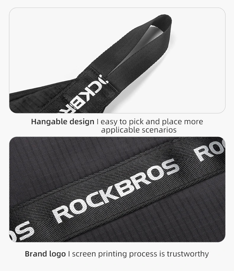 Motorcycle helmet backpack in black with ROCKBROS logo, large capacity reflective travel bag on Tampa Home & Garden Store