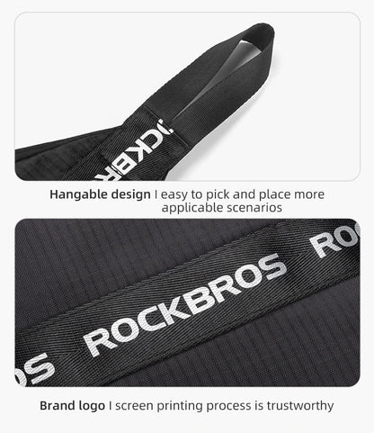 Motorcycle helmet backpack in black with ROCKBROS logo, large capacity reflective travel bag on Tampa Home & Garden Store