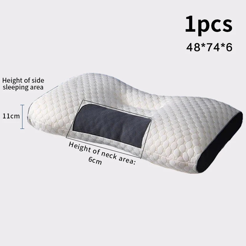 Cervical neck pillow white quilted cover with dark gray panel UpTrend Deals memory support 1pc on Tampa Home & Garden Store