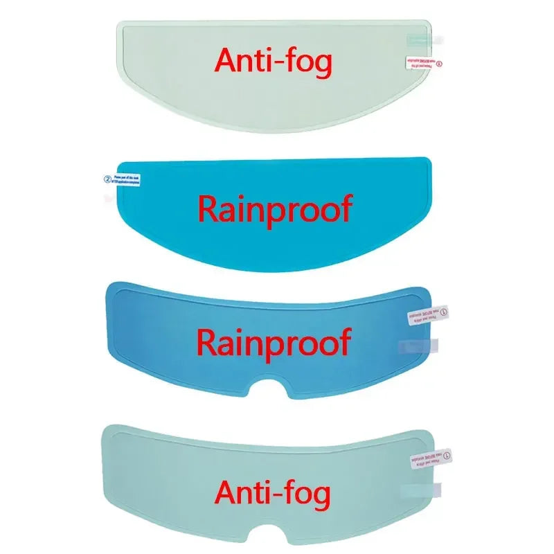 BikerZoneZ four-piece anti-fog rainproof patch film kit with blue shield patches on Tampa Home & Garden Store