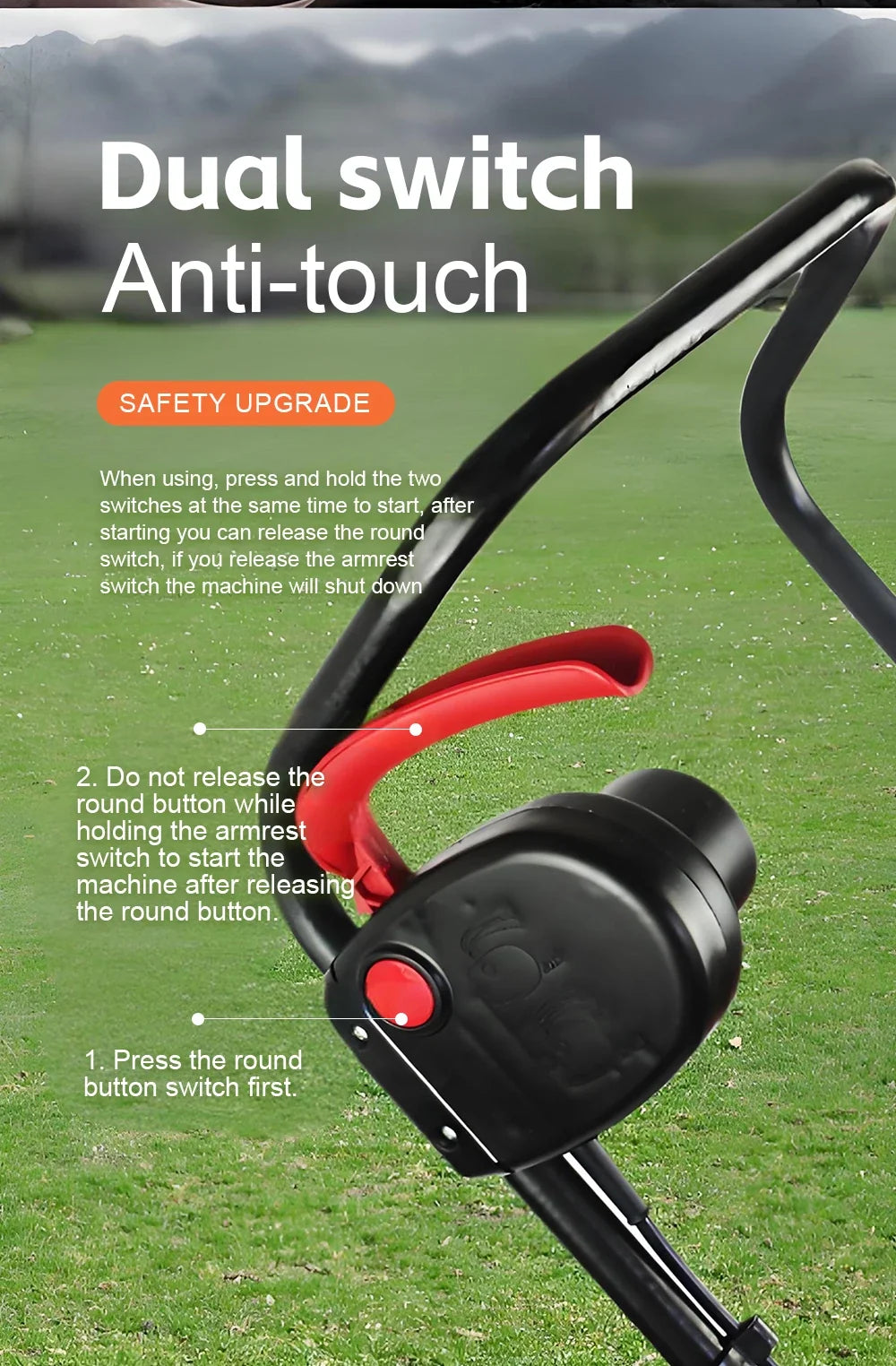 Handheld cordless weed trimmer and garden tool UpTrend Deals black motor with red switch on Tampa Home & Garden Store