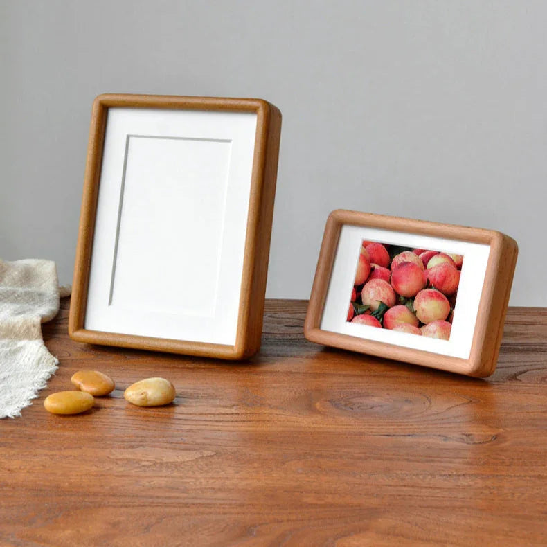 Picture frames Moktan Sabai; solid wood mortise-tenon handcrafted; two frames on wood table on Tampa Home & Garden Store