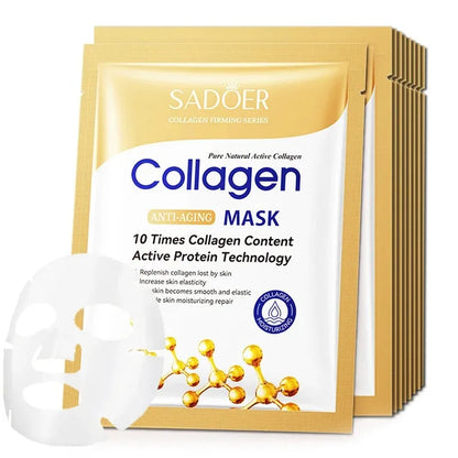 SADOER collagen mask sheets in gold sachets; firming moisturizing brightening skincare on Tampa Home & Garden Store