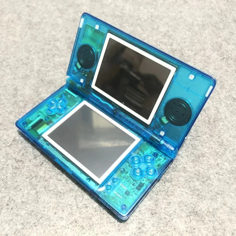 Blue translucent dual-screen handheld game console shell replacement for Nintendo GBA NDS NDSL on Tampa Home & Garden Store