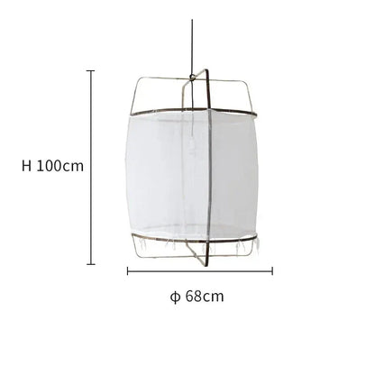 DecorBites Linen Cloth Pendant Light white linen shade brass frame 100 cm tall 68 cm dia on Tampa Home & Garden Store