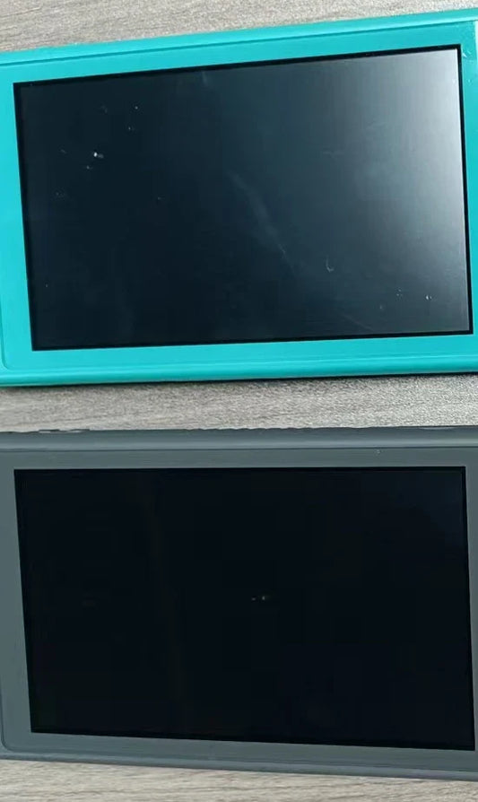 Two NS-Lite 5.5-inch handhelds turquoise and gray with dual systems preinstalled Atmosphere on Tampa Home & Garden Store
