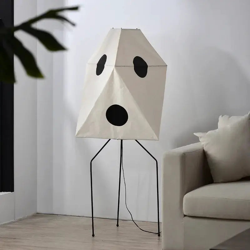 Japanese Rice Paper Floor Lamp Wabi Sabi Lantern