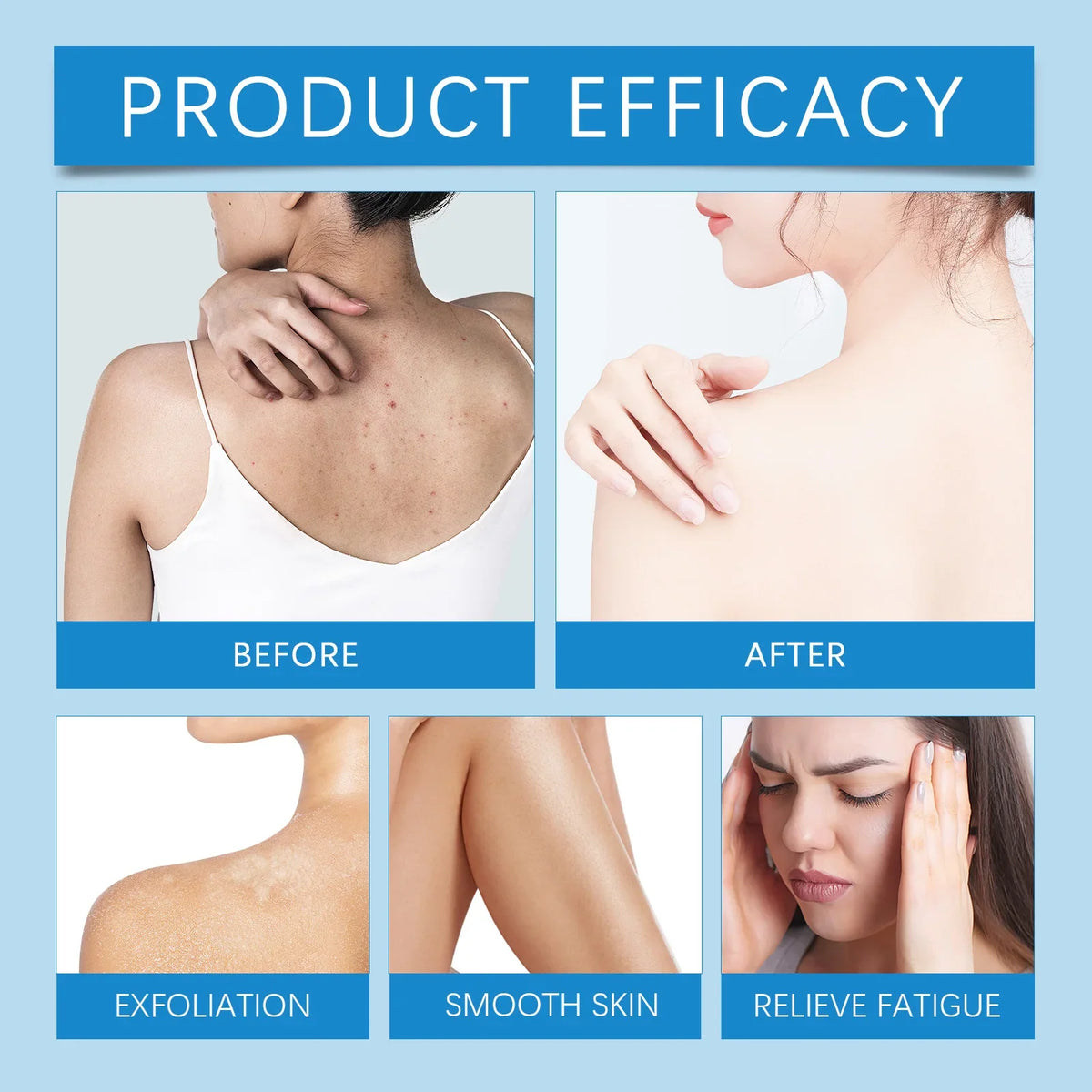 Epsom Salt Silcy Skin skin care efficacy collage showing before and after skin improvements on Tampa Home & Garden Store
