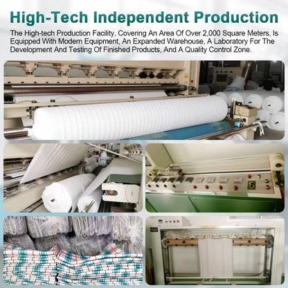 Electric blanket heating mat on production line with white fabric rolls Silcy Skin on Tampa Home & Garden Store
