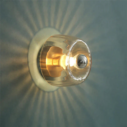 LED Bauhaus Glass Wall Lamp Nordic Retro Modern Living Room Hallway Light
