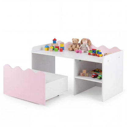 Scalloped Kids Bookshelf and Toy Storage