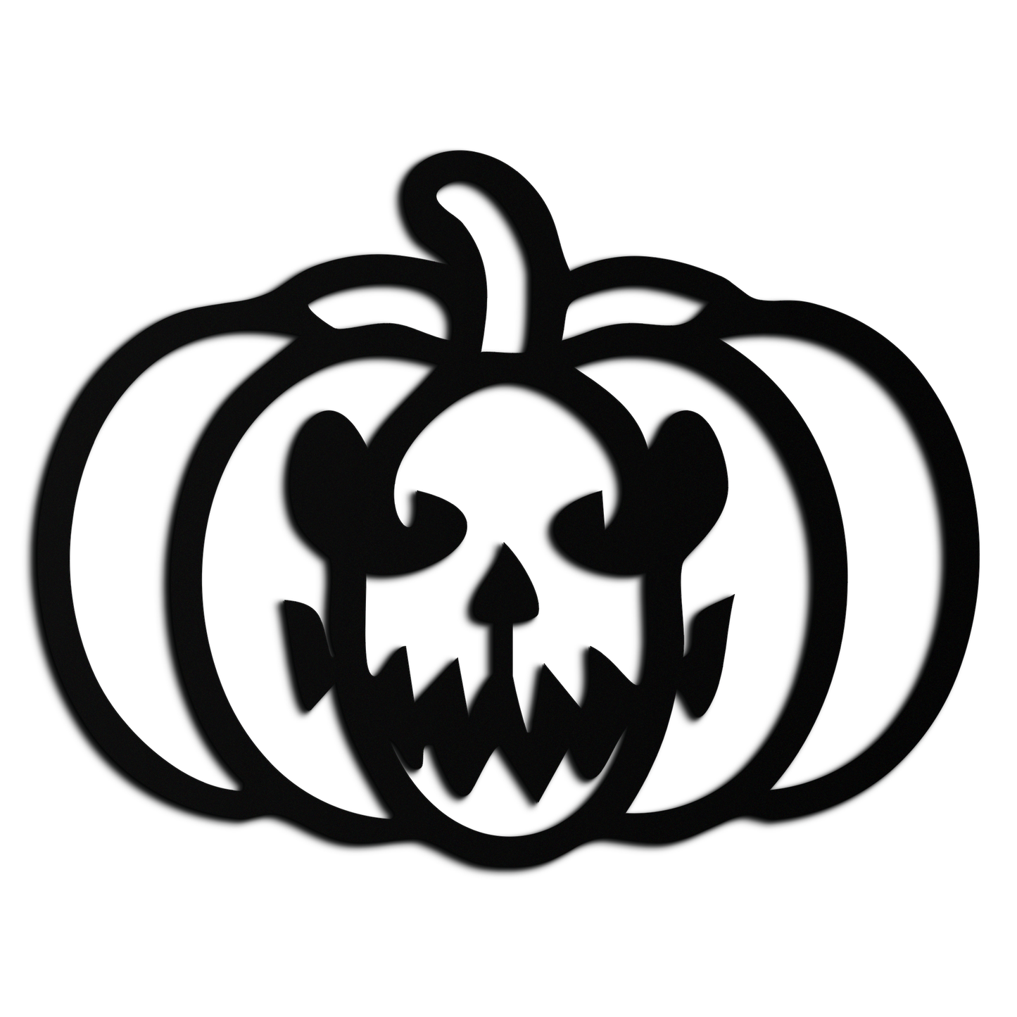 Scary Pumpkin Face Metal Wall Art – Black Steel Halloween Decor- KAF507 - Tampa Home & Garden Store