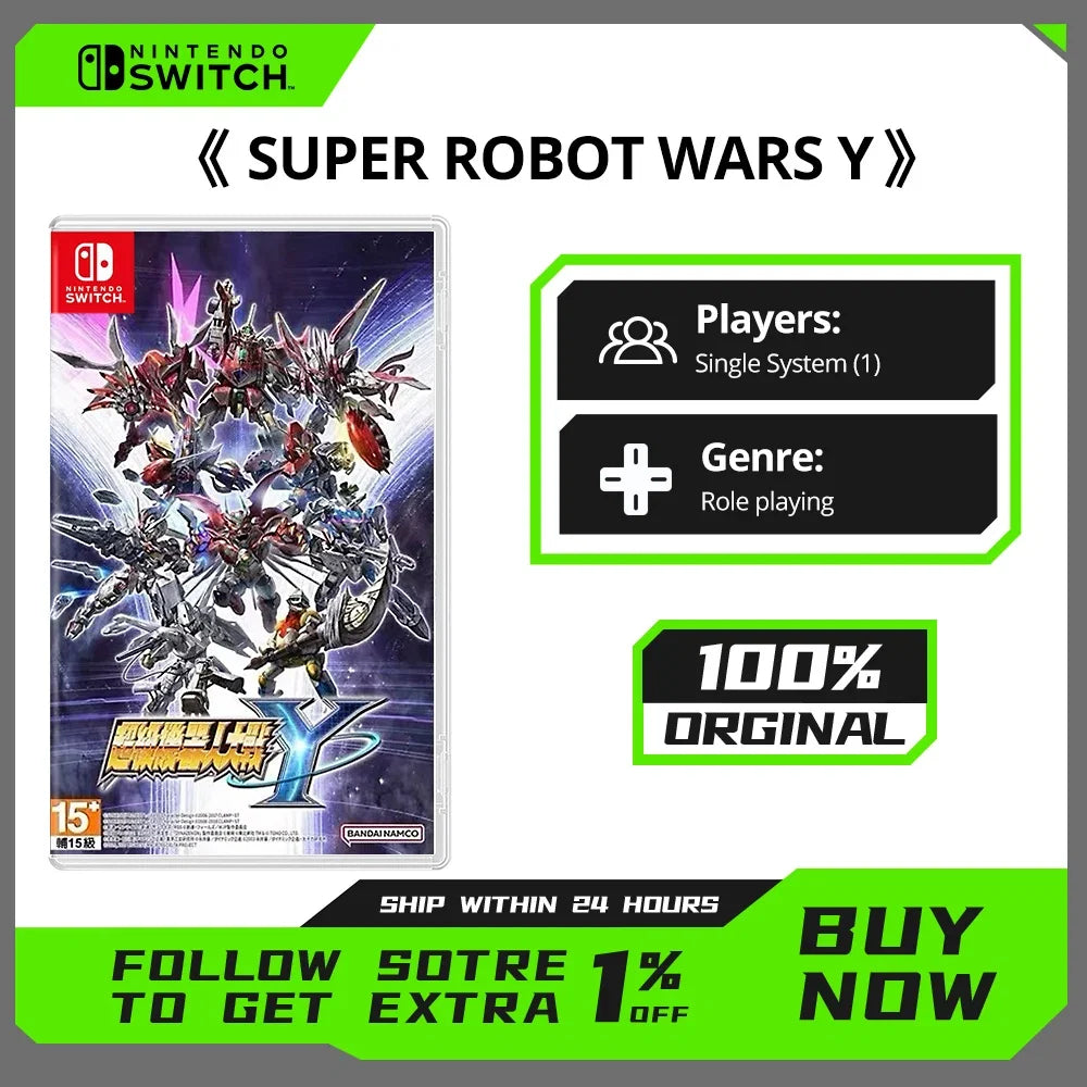 Nintendo Switch game Super Robot Wars Y physical card by FLIPSTYLEZLLC with mech cover art on Tampa Home & Garden Store