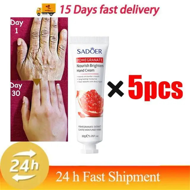 Hand cream tube SADOER Pomegranate Nourish Brighten, 5pcs, fast shipping on Tampa Home & Garden Store