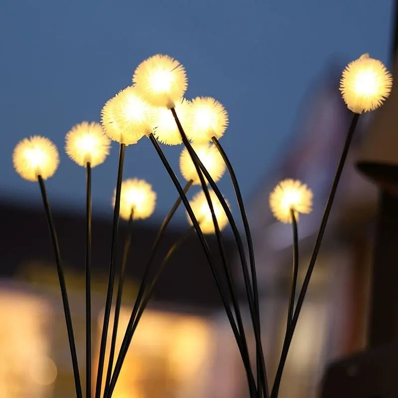 Perfecsy 6-head 2-mode solar LED dandelion garden light, warm white landscape stake lamp on Tampa Home & Garden Store