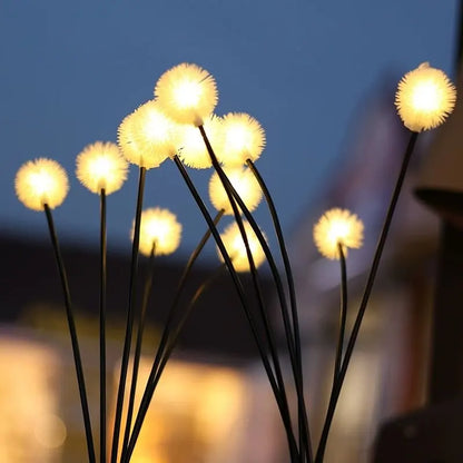 Perfecsy 6-head 2-mode solar LED dandelion garden light, warm white landscape stake lamp on Tampa Home & Garden Store