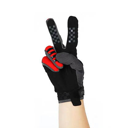 Six-color windproof anti-slip touchscreen motorcycle gloves by BikerZoneZ black/red accents on Tampa Home & Garden Store