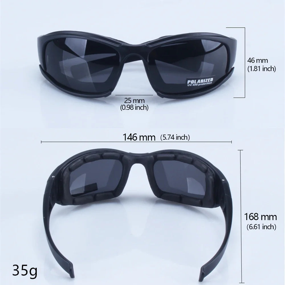 X7 Military Polarized Sunglasses by BikerZoneZ, black frame with polarized UV400 lenses on Tampa Home & Garden Store