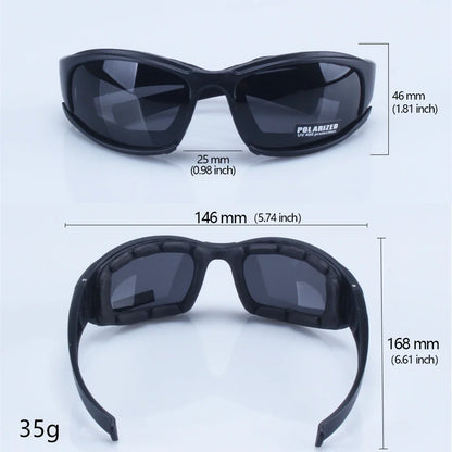 X7 Military Polarized Sunglasses by BikerZoneZ, black frame with polarized UV400 lenses on Tampa Home & Garden Store