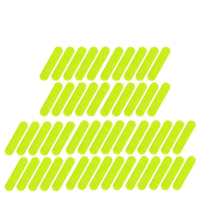 All Gear reflective stickers for night safety; yellow rounded-rectangle decals in rows on Tampa Home & Garden Store