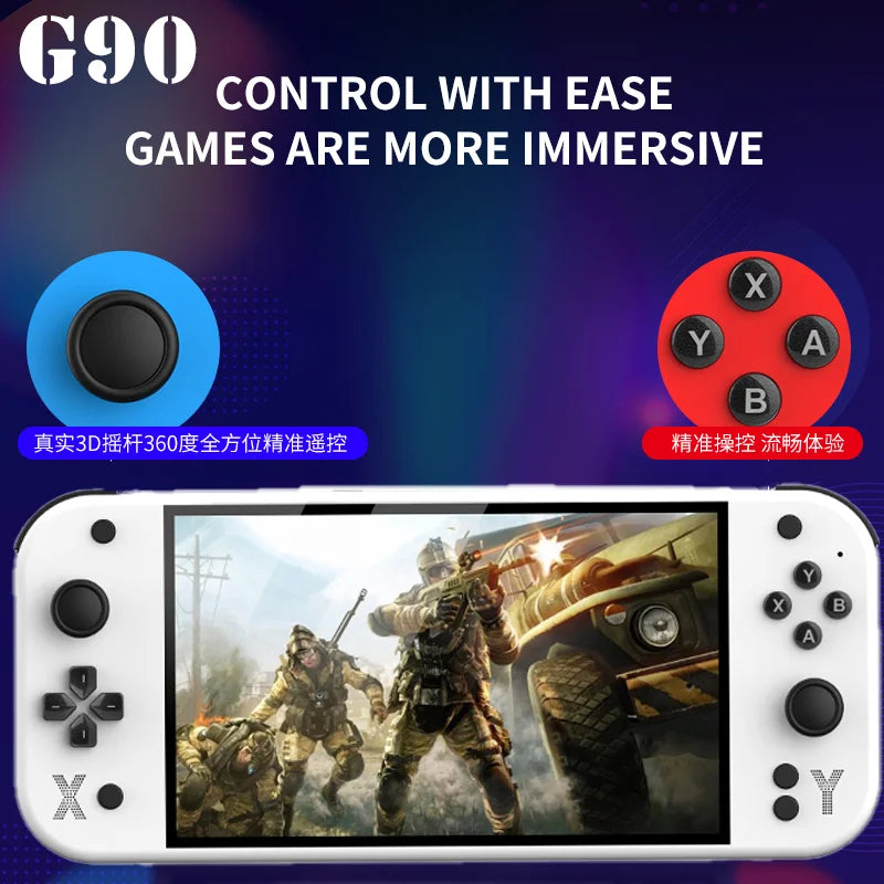 G90 handheld game console white 7-inch screen 64GB UpTrend Deals retro arcade gaming device on Tampa Home & Garden Store