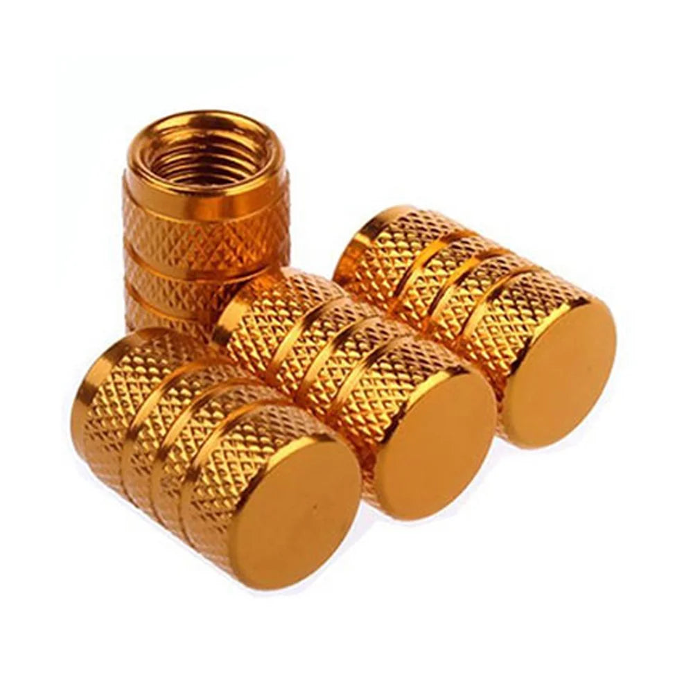 Valve stem caps gold knurled 4-pack BikerZoneZ on Tampa Home & Garden Store