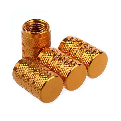 Valve stem caps gold knurled 4-pack BikerZoneZ on Tampa Home & Garden Store
