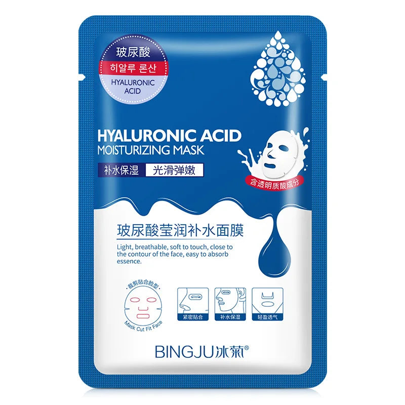 Blue Hyaluronic Acid Moisturizing Sheet Mask pack, 20pcs, Silcy Skin Korean skincare on Tampa Home & Garden Store