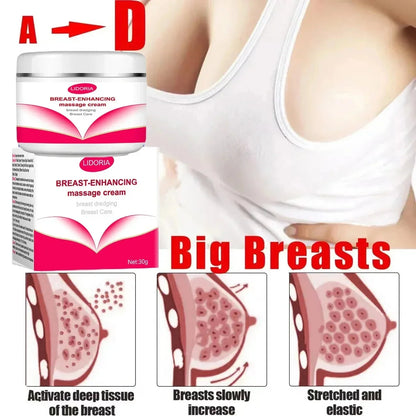 Breast-enhancing massage cream jar by Silcy Skin with packaging showcasing breast branding on Tampa Home & Garden Store