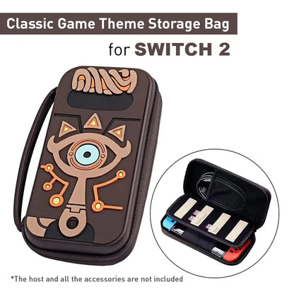 Switch 2 storage bag by FLIPSTYLEZLLC, brown hard shell case with eye motif for Switch 2 on Tampa Home & Garden Store
