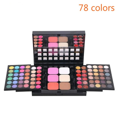 78-color glitter eyeshadow palette by Silcy Skin in a black case with matte and shimmer shades on Tampa Home & Garden Store