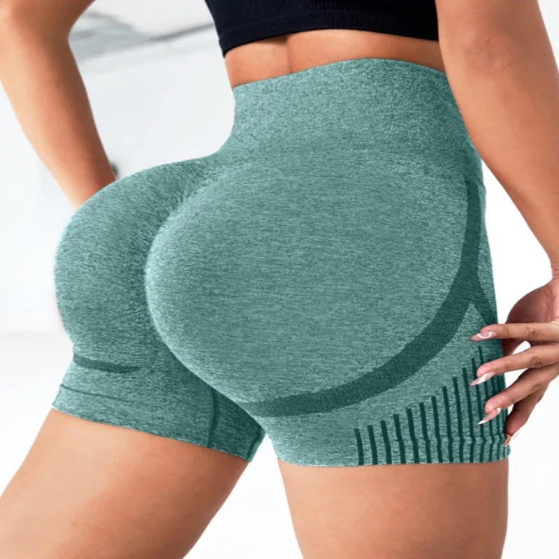 Women Yoga Leggings High Waist Seamless Quick-Dry Shorts teal UpTrend Deals on Tampa Home & Garden Store
